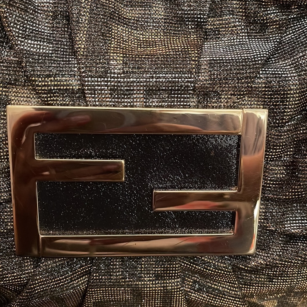 ❌ SOLD❌ FENDI ZUCCA MIA HOBO WITH GLITTER pristine condition *RARE FIND* Gorgeou - Picture 4 of 16